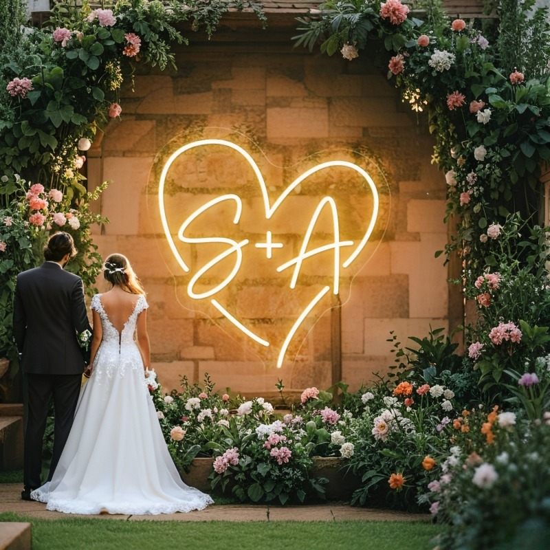 Custom Initials Heart LED Neon - Industrial Laser Marker review and price