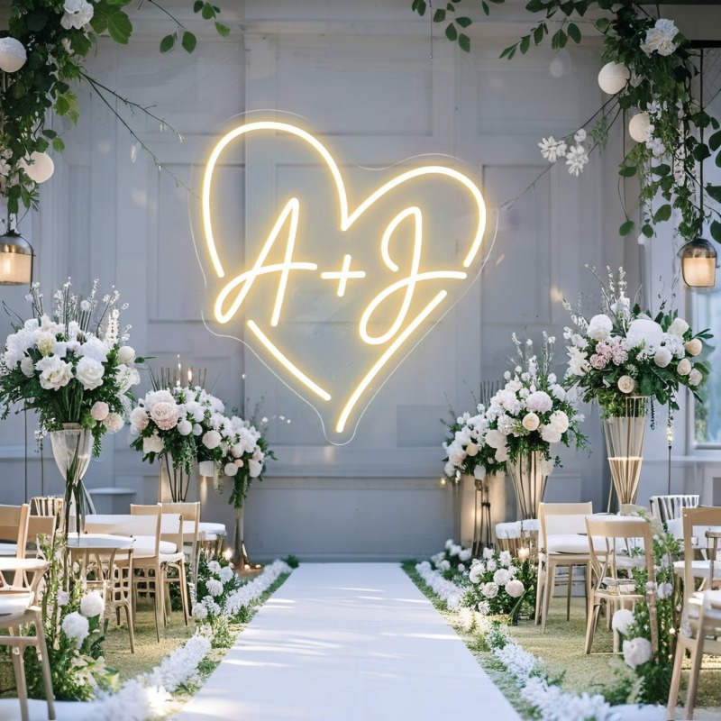 Custom Initials Heart LED Neon - Industrial Laser Marker review and price