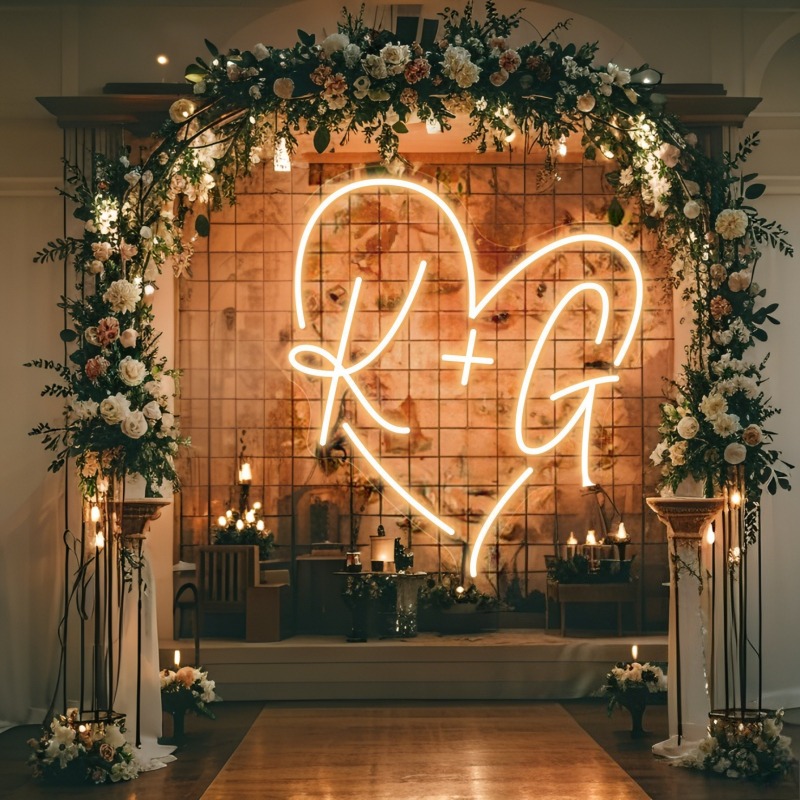 Custom Initials Heart LED Neon - Industrial Laser Marker review and price