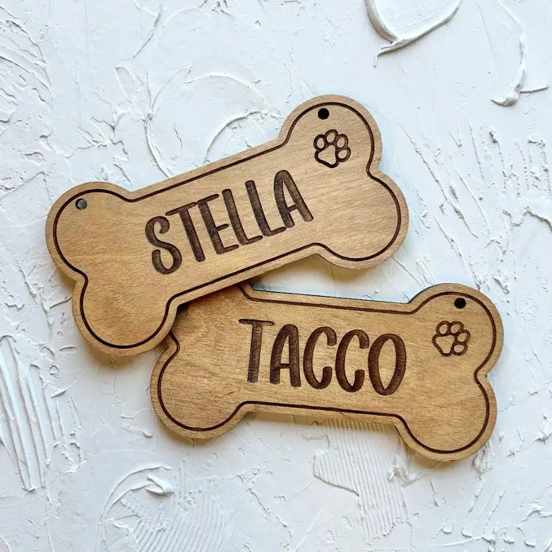 5PCS Custom Wooden Dog Tag - P - Industrial Laser Marker review and price
