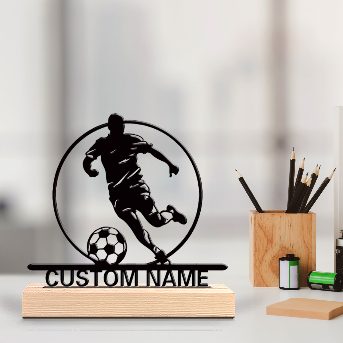 Custom Soccer Player Metal Sta - Industrial Laser Marker review and price