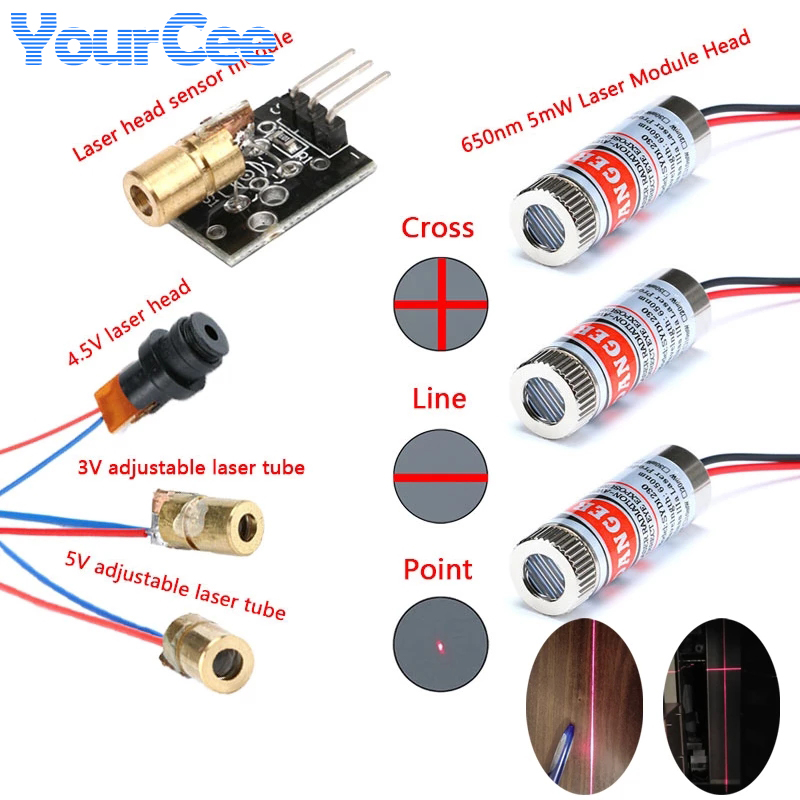 2pcs 650nm 5mW Red Point/Line/ - Industrial Laser Line Module review and price