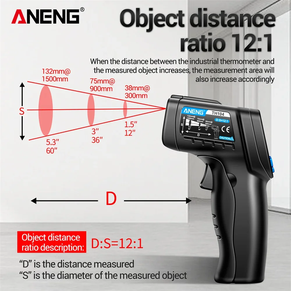 ANENG TH104 Infrared Handheld  - Industrial Infrared Laser review and price